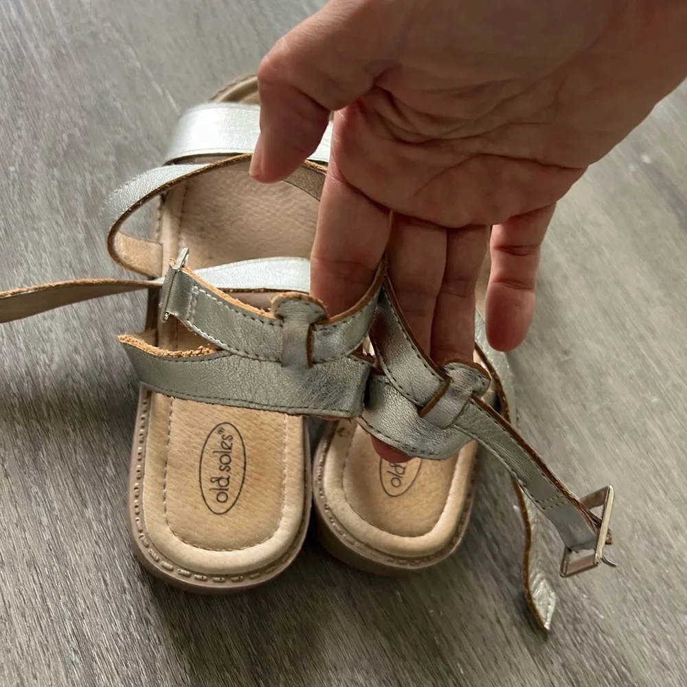 Old Soles silver girls sandals